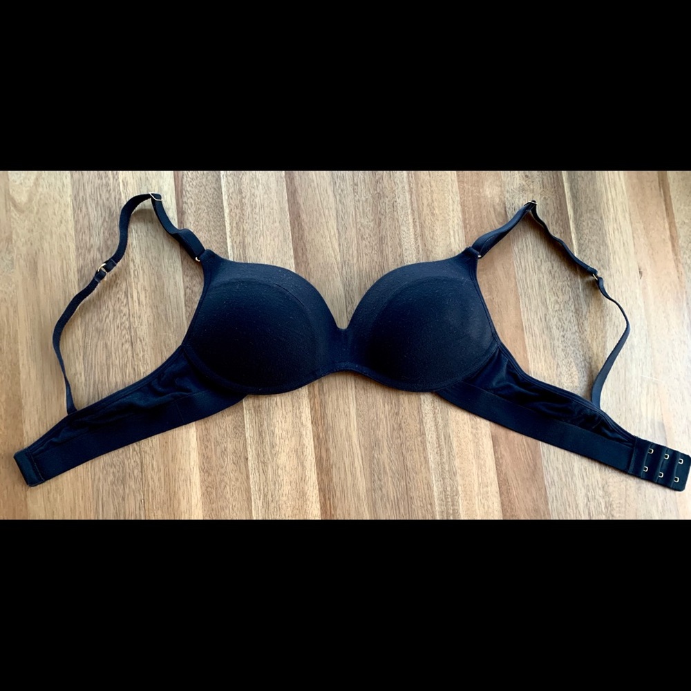 Lively All-Day No-Wire Push-up Bra, 36A Black